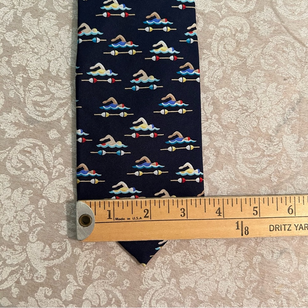 Alynn ~ Eric Hulch for Alynn Handmade Silk Sporty Lap Swimmer Tie - Picture 9 of 11